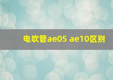 电吹管ae05 ae10区别